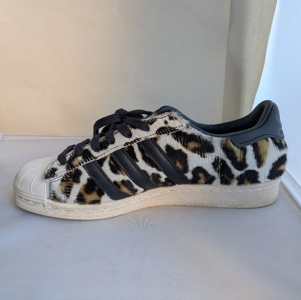 Adidas Superstar 82 Leopard Sneaker Mens SZ 8 Women's Sz 9.5